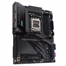 GIGABYTE X870E AORUS ELITE X3D Carte Mère – Prend en charge les processeurs AMD Ryzen 9000, VRM numérique 16+2+2 phases, jusqu'à 9000 Hz DDR5 (OC), 2 x PCIe 5.0 + 2 x PCIe 4.0, Wi-Fi 7, LAN 5 GbE, USB 4 - Vue supplémentaire 3