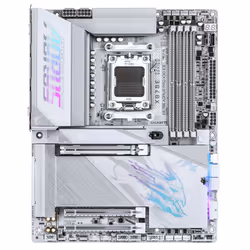 GIGABYTE X870E AORUS PRO X3D ICE Carte Mère – Prend en charge les processeurs AMD Ryzen 9000, VRM numérique 18+2+2 phases, jusqu'à 9000 Hz DDR5 (OC), 2 x PCIe 5.0 + 2 x PCIe 4.0, Wi-Fi 7, LAN 5 GbE, USB 4 - Vue supplémentaire 2