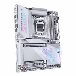 GIGABYTE X870E AORUS PRO X3D ICE Carte Mère – Prend en charge les processeurs AMD Ryzen 9000, VRM numérique 18+2+2 phases, jusqu'à 9000 Hz DDR5 (OC), 2 x PCIe 5.0 + 2 x PCIe 4.0, Wi-Fi 7, LAN 5 GbE, USB 4 - Vue supplémentaire 3