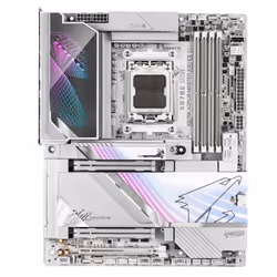 GIGABYTE X870E AORUS MASTER X3D ICE Carte Mère – Prend en charge les processeurs AMD Ryzen 9000, VRM numérique 18+2+2 phases, jusqu'à 9000 Hz DDR5 (OC), 2 x PCIe 5.0 + 3 x PCIe 4.0, Wi-Fi 7, LAN 10 GbE, USB 4 - Vue supplémentaire 2
