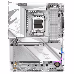 GIGABYTE X870 AORUS ELITE X3D ICE Carte Mère - Compatible avec processeurs AMD Ryzen 9000, VRM numérique 16+2+2 phases, jusqu'à 9000Hz DDR5 (OC), 2xPCIe 5.0 + 2xPCIe 4.0, Wi-Fi 7, LAN 2.5GbE, USB 4 - Vue supplémentaire 2