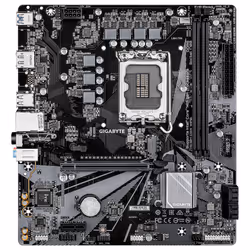 GIGABYTE H610M D3W WIFI6 Carte Mère - Prend en charge les processeurs Intel Core 14e génération, VRM 5+1+1 phases, jusqu'à 5600MHz DDR4, 1xPCIe 3.0 M.2, Wi-Fi 6, LAN 1GbE, USB 3.2 Gen 1 - Vue supplémentaire 2
