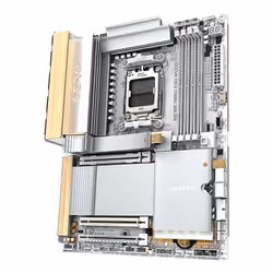 GIGABYTE X870E AERO X3D WOOD Carte Mère - Prend en charge les processeurs AMD Ryzen 9000, VRM numérique 16+2+2 phases, jusqu’à 9000Hz DDR5 (O.C.), 2xPCIe 5.0 + 2xPCIe 4.0, Wi-Fi 7, LAN 5GbE, USB 4 - Vue supplémentaire 4