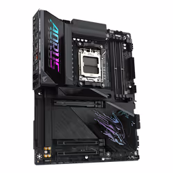 GIGABYTE X870E AORUS PRO X3D Carte Mère - Prend en charge les processeurs AMD Ryzen 9000, VRM numérique 18+2+2 phases, jusqu'à 9000MHz DDR5 (O.C.), 2xPCIe 5.0 + 2xPCIe 4.0, Wi-Fi 7, LAN 5GbE, USB 4 - Vue supplémentaire 3