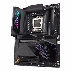 GIGABYTE X870E AORUS PRO X3D Carte Mère - Prend en charge les processeurs AMD Ryzen 9000, VRM numérique 18+2+2 phases, jusqu'à 9000MHz DDR5 (O.C.), 2xPCIe 5.0 + 2xPCIe 4.0, Wi-Fi 7, LAN 5GbE, USB 4 - Vue supplémentaire 4