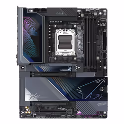 GIGABYTE X870E AORUS MASTER X3D Carte Mère - Prend en charge les processeurs AMD Ryzen 9000, VRM numérique 18+2+2 phases, jusqu’à 9000MHz DDR5 (O.C.), 2xPCIe 5.0 + 3xPCIe 4.0, Wi-Fi 7, LAN 10GbE, USB 4 - Vue supplémentaire 2