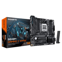 GIGABYTE B840M GAMING X WIFI6E Carte Mère – Processeurs AMD Ryzen 9000, VRM 8+2+2 phases, jusqu'à 8200 MHz DDR5 (O.C.), 2× M.2 PCIe 4.0, Wi-Fi 6E, LAN 2,5 GbE, USB 3.2 Gen 1