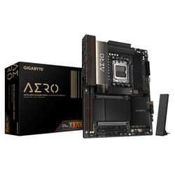 GIGABYTE X870E AERO X3D DARK WOOD Carte Mère – Compatible avec les processeurs AMD Ryzen 9000, VRM numérique 16+2+2 phases, jusqu’à 9000 Hz DDR5 (OC), 2x PCIe 5.0 + 2x PCIe 4.0, Wi-Fi 7, LAN 5 GbE, USB 4