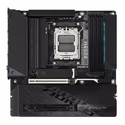 GIGABYTE B850M AORUS STEALTH Carte Mère – Processeurs AMD Ryzen 9000 Series, VRM numérique 8+2+2 phases, jusqu'à 8200MHz DDR5 (OC), 1xPCIe 5.0 + 2xPCIe 4.0 M.2, Wi-Fi 7, LAN 5GbE, USB 3.2 Gen 2 - Vue supplémentaire 2
