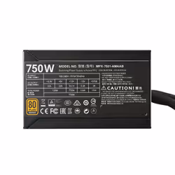 Cooler Master MasterWatt 750 unité d'alimentation d'énergie 750 W 24-pin ATX ATX Noir - Vue supplémentaire 8