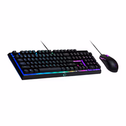 Cooler Master Gaming MS110, USB, Clavier mécanique, AZERTY, LED RGB, Noir, Souris incluse