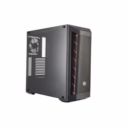 Cooler Master MasterBox MB511, Midi Tower, PC, Noir, Rouge, ATX, micro ATX, Mini-ITX, Plastique, Acier, Jouer