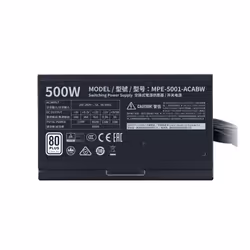 Cooler Master MWE 500 White 230V - V2 unité d'alimentation d'énergie 500 W 24-pin ATX ATX Noir - Vue supplémentaire 6