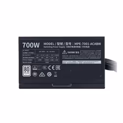 Cooler Master MWE 700 White 230V - V2 unité d'alimentation d'énergie 700 W 24-pin ATX ATX Noir - Vue supplémentaire 6
