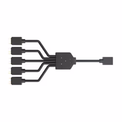 Cooler Master MFX-AWHN-1NNN5-R1, Câble de diviseur RGB, Noir, 3 broches, 52 g, 35 mm, 43 mm