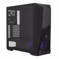 Cooler Master MasterBox K501L RGB, Midi Tower, PC, Noir, ATX, EATX, micro ATX, Mini-ITX, SSI CEB, Mesh, Plastique, Acier, Ver ...