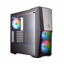 Cooler Master MasterBox MB500 ARGB, Midi Tower, PC, Noir, ATX, micro ATX, Mini-ITX, Plastique, Acier, Verre trempé, Multicolo ...
