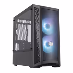 Cooler Master MasterBox MB311L ARGB, Mini Tower, PC, Noir, micro ATX, Mini-ITX, Mesh, Plastique, Verre trempé, Bleu, Vert, Ro ...