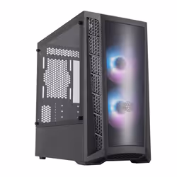 Cooler Master MasterBox MB320L ARGB, Mini Tower, PC, Noir, micro ATX, Mini-ITX, Mesh, Plastique, Verre trempé, Bleu, Vert, Ro ...