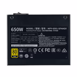 Cooler Master V650 SFX Gold unité d'alimentation d'énergie 650 W 24-pin ATX Noir