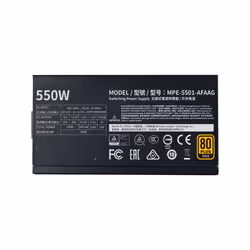 Cooler Master MWE Gold 550 - V2 Full Modular unité d'alimentation d'énergie 550 W 24-pin ATX ATX Noir