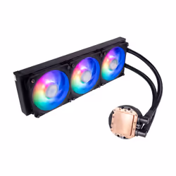 Cooler Master MasterLiquid PL360 Flux, Liquid cooling kit, 12 cm, 2300 tr/min, 72,37 cfm, Noir