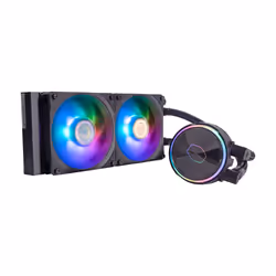 Cooler Master MasterLiquid PL240 Flux, Liquid cooling kit, 12 cm, 2300 tr/min, 32 dB, 72,37 cfm, Noir