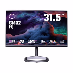 Cooler Master Gaming GM32-FQ, 80 cm (31.5"), 2560 x 1440 pixels, Quad HD, LED, 1 ms, Noir, Argent