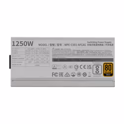 Cooler Master MWE Gold 1250 - V2 ATX 3.0 White Version unité d'alimentation d'énergie 1250 W 24-pin ATX Blanc - Vue supplémentaire 5