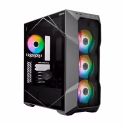 Cooler Master TD500 MAX, Full Tower, PC, Noir, ATX, micro ATX, Mini-ITX, Plastique, Acier, Verre trempé, Multicolore
