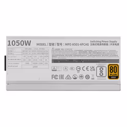 Cooler Master MWE Gold 1050 V2 ATX 3.1 White Edition unité d'alimentation d'énergie 1050 W 24-pin ATX Blanc - Vue supplémentaire 3