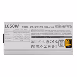 Cooler Master MWE Gold 1050 V2 ATX 3.1 White Edition unité d'alimentation d'énergie 1050 W 24-pin ATX Blanc - Vue supplémentaire 5