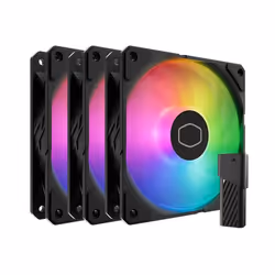 Cooler Master SickleFlow Edge 120 ARGB 3-Pack Fan Kit, Ventilateur, 12 cm, 690 tr/min, 2500 tr/min, 120 m³/h, Noir