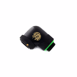 Bitspower BP-MBE90RML, Laiton, Noir, 1/4", 90°, Liquide