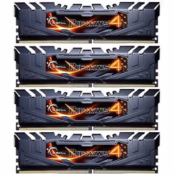 G.Skill Ripjaws 16GB DDR4-2400Mhz, 16 Go, 4 x 4 Go, DDR4, 2400 MHz, 288-pin DIMM, Noir