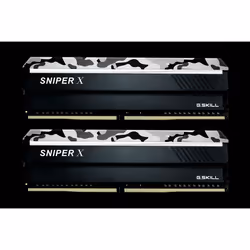 G.Skill Sniper X, 32 Go, 2 x 16 Go, DDR4, 3200 MHz, 288-pin DIMM, Noir, Gris, Blanc