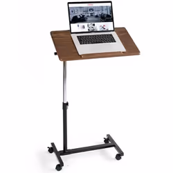 Tatkraft Gain Table Mobile d’Ordinateur Portable pour Bureau à Domicile Bureau pour Laptop sur Lit avec Roulettes
