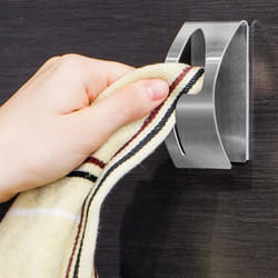Tatkraft 20122 porte-serviettes et anneau porte-serviettes Support de serviette Mural Acier inoxydable