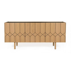 Buffet Design en Bois Massif Porto II 175cm Chêne
