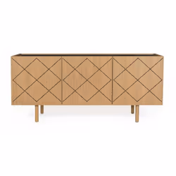 Buffet Design en Bois Massif Porto 175cm Chêne