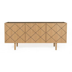 Buffet Design en Bois Massif Porto 175cm Chêne