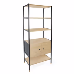 Bibliothèque Design en Bois Jugend 180cm Naturel