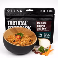 Tactical Foodpack Mexican Hot Pot and Beef chaud Bœuf 115 g Chili