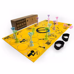 Plateau de Jeu - TOSSIT - Fléchettes et Pétanque - Transportable - 2 Plaques de Silicone - Mixte