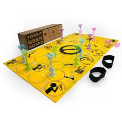Plateau de Jeu - TOSSIT - Fléchettes et Pétanque - Transportable - 2 Plaques de Silicone - Mixte