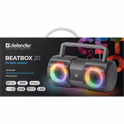 Defender BEATBOX 20 Enceinte portable stéréo Noir 20 W