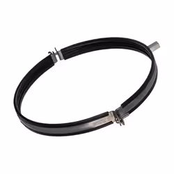 Collier de Serrage - M8/M10 - Ø 250mm - Acier Galvanisé - Joint en Caoutchouc - Noir