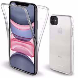 Coque téléphone - MOOZY - iPhone 11 - Silicone TPU - Antichoc - Transparente