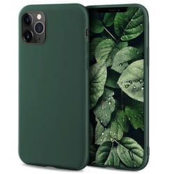 Coque en Silicone - Moozy - iPhone 11 Pro Max - Vert Foret - Finition Mate - Souple et Anti-rayures