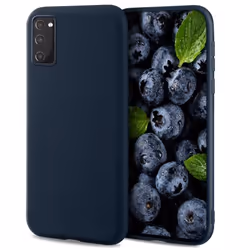 Moozy Lifestyle. Coque pour Samsung S20 FE Bleu Nuit - Case en Silicone Liquide avec Finition Mate et Doublure en Microfibre  ...